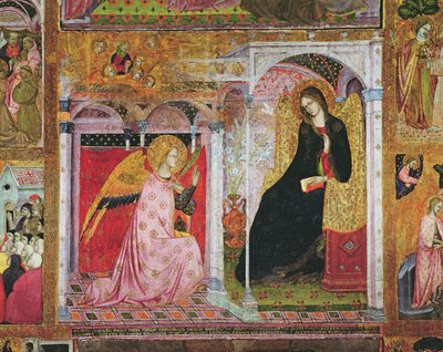 A Anunciação, afresco da Porciúncula, 1393 de Ilario da Viterbo